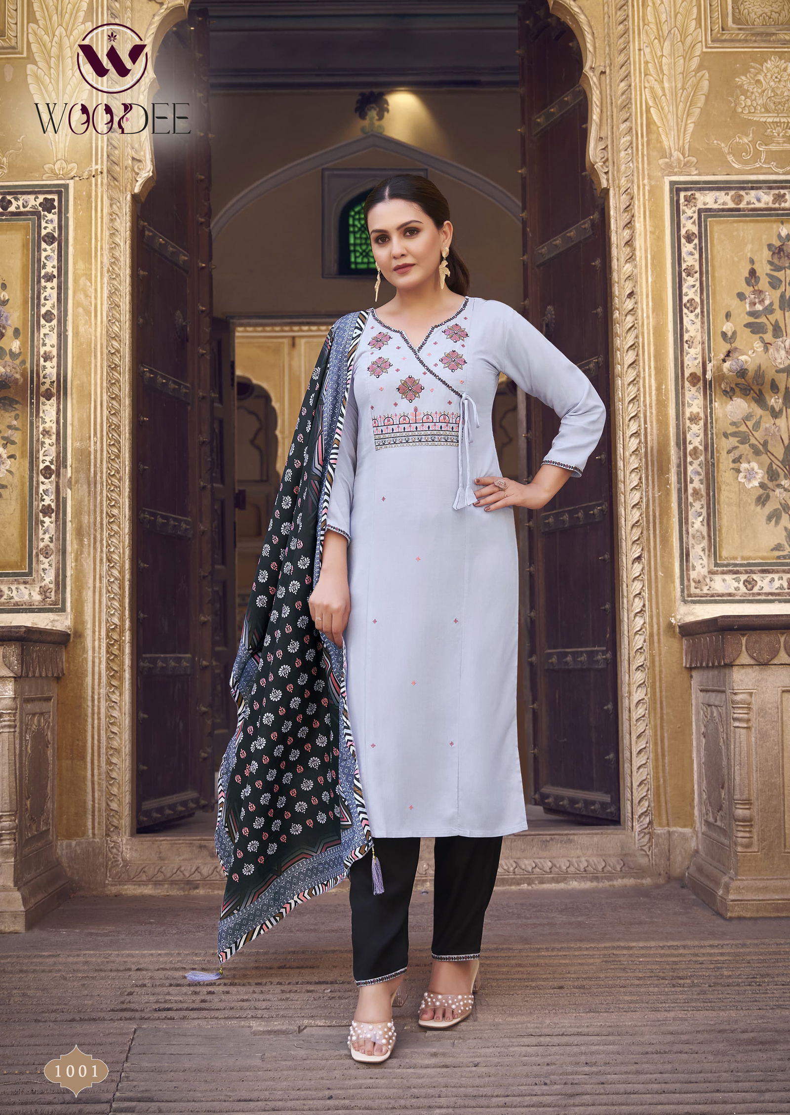 Golden Pearl Vol 1 By Woodee Premium Rayon Designer Kurti With Bottom Dupatta Wholesale Shop In Surat